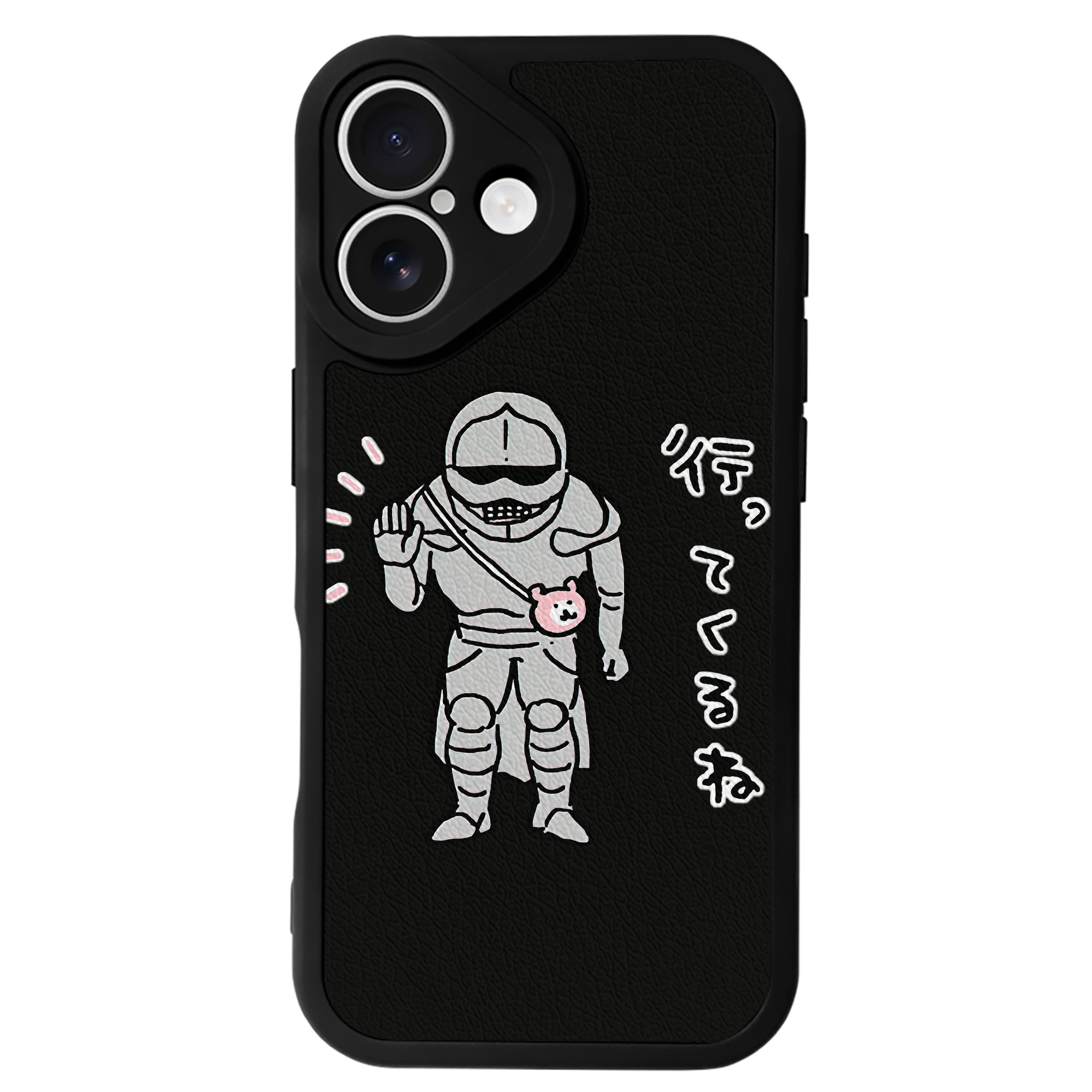 （画像用） ちいかわ 労働の鎧さん Chii-kawa Mr. Armor of Labor 【iPhone 16シリーズ対応】シリコンスマホケース（レザー調） 材質：シリコン